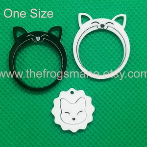 DIGITAL | Kittie Cat Liebhaber Ring Anhänger Schmuck SVG PDF Xcs | Laser-Schnitt-Datei | Tierliebhaber Accessoire | Einheitsgröße | Sofortdownload