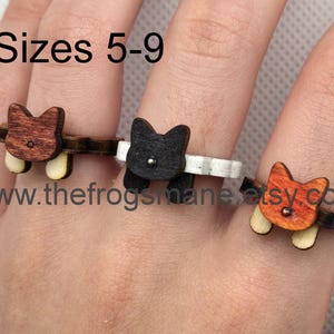 DIGITALE DATEI-Bundle | Katzenring Mehrere Größen (5-9) Schmuck Laser-Schneidemaschine SVG Xcs PDF Formate | Sofort Download