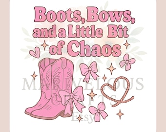 Pink Cowgirl Boots PNG – Western Shirt Design (Digital Download)
