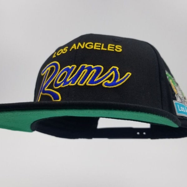 Los Angeles Rams Vintage Style Snapback Hat Eric Dickerson Cooper Kupp Puka Nacua Aaron Donald Marshal Faulk Kurt Warner St Louis Rams NFL