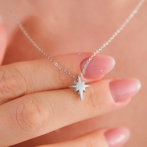 Nordstern Halskette • 925K Sterling Silber & 14K vergoldet Schmuck für Winter Nights