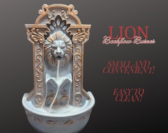 Mystical Handmade Lion Backflow Incense Burner in Black or Gray - Artistic, Easy to Clean, Perfect Gift for Meditation & Relaxation