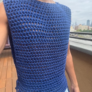 Men’s Crochet PDF Pattern, Mesh Tank, Picture Tutorials Included, Double Knit Mesh Tank Pattern, Crochet Tanktop