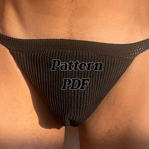 Men’s Crochet Jockstrap Pattern, Crochet Underwear, Crochet briefs, Stretchy Underwear, All Sizes