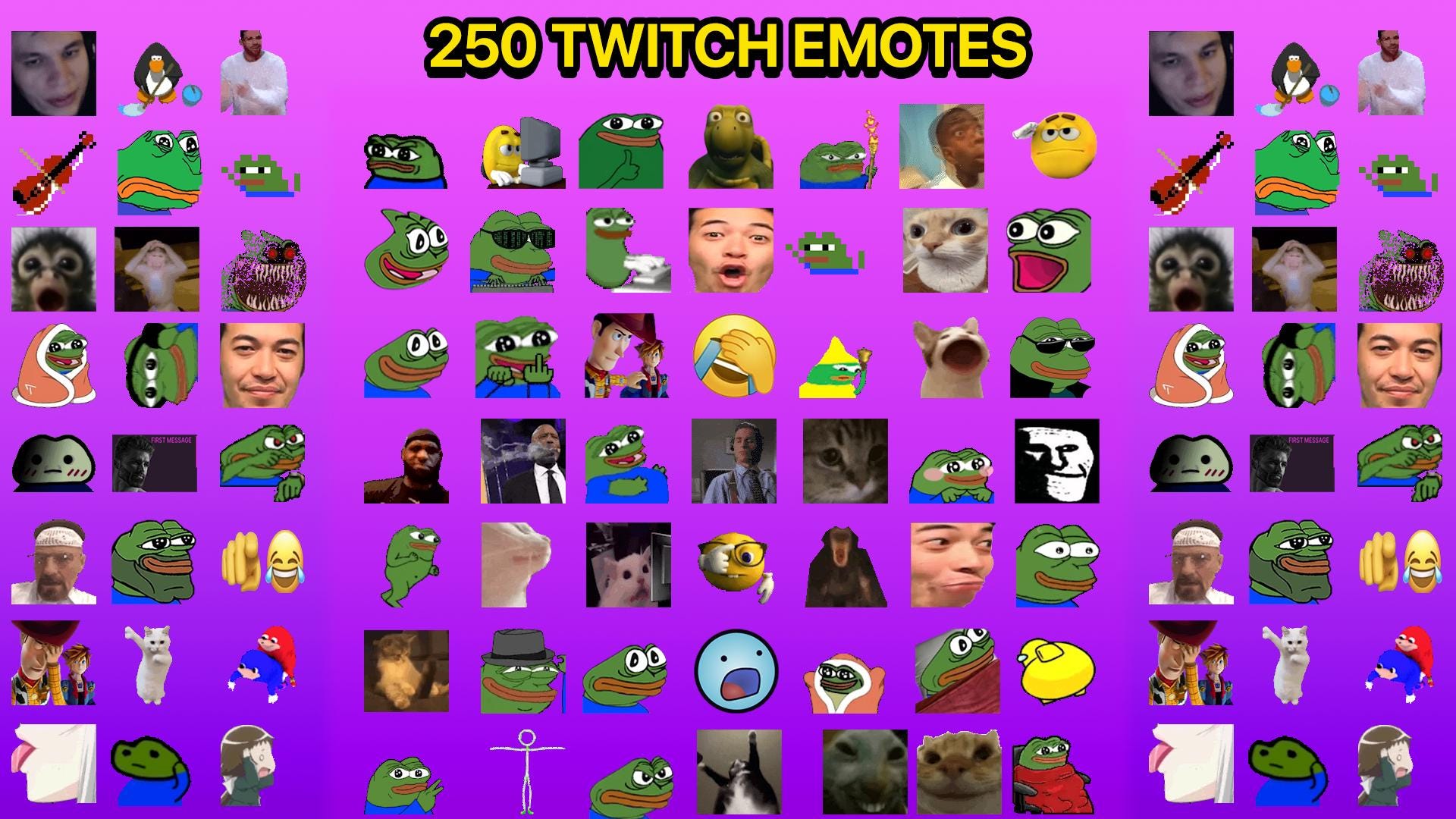 250 Twitch Emotes Meme Megapack for Streamers, Discord and Kick ...