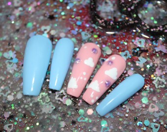 Cotton Candy Skies - Aufpress-Nagel-Set