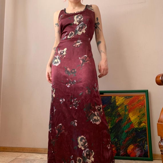 hattie jacquard maxi dress Hattie Dress in Blue Floral L