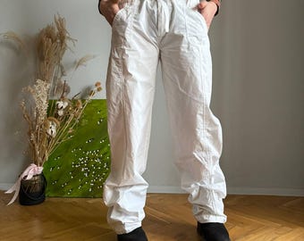 Multipocket Scorpion Bay White Cargo Pants Y2K Utility Streetwear