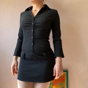mens tall fitted dress shirts Nova Mini Dress 6 / Black main image 0