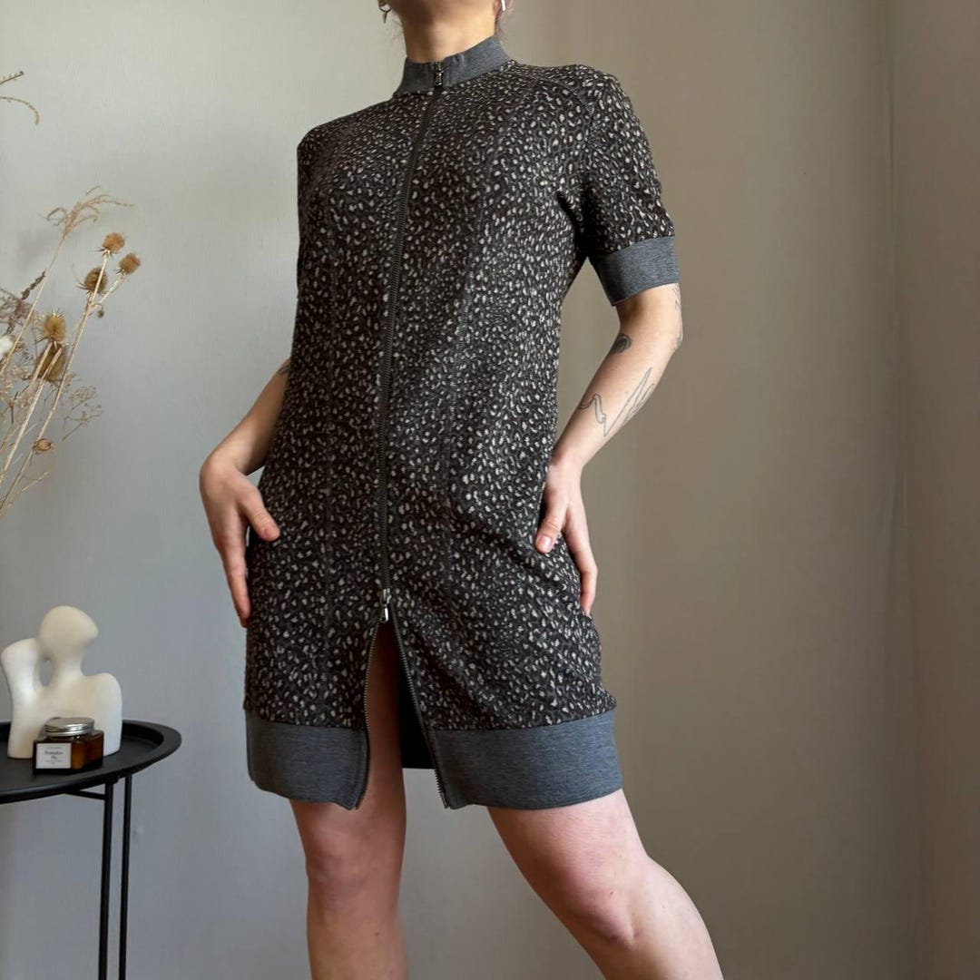 Strenesse Y2k Strenesse Virgin Wool Blend Double Zip Dress Size 38 - Etsy