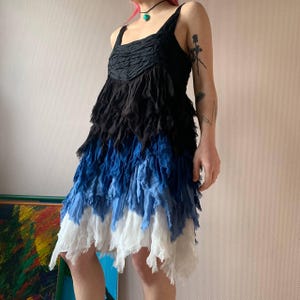 asymmetrical babydoll dress Free Assembly Girls Clear Blue Babydoll Dress with Asymmetric Neckline   Eccentric Mall