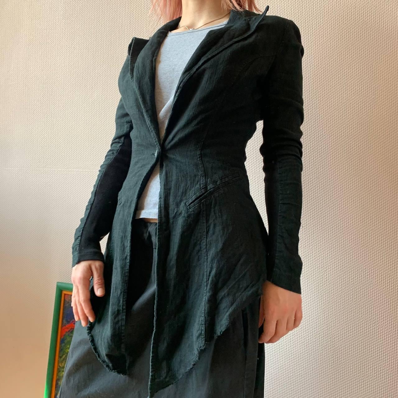 La Haine Inside Us Avant-Garde Asymmetrical linen blend Jacket | Italian Streetwear | Dark Academia gothcore