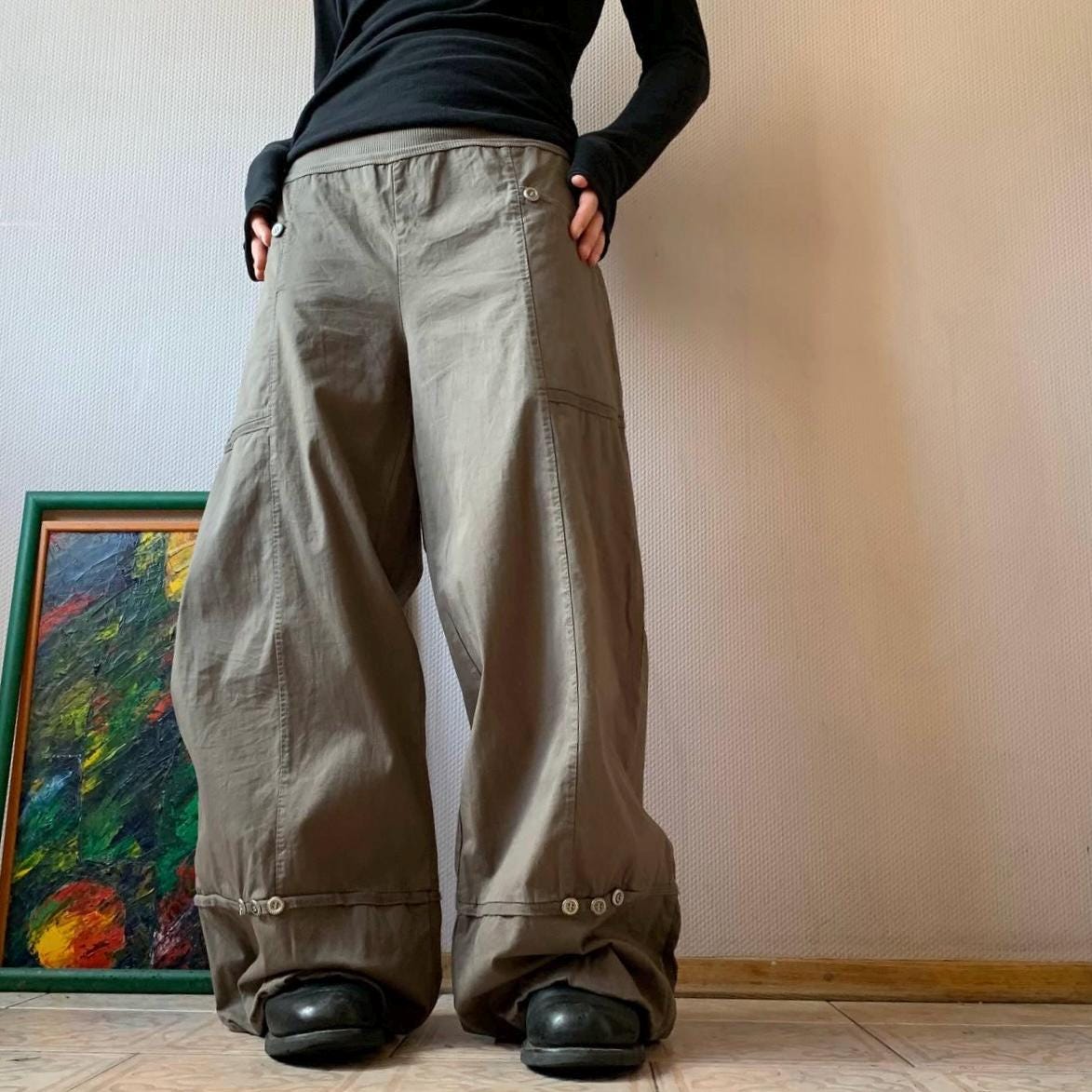 パンツ y2k parachute flare cargo pants 2000's y2k parachute flare cargo pants 2000's Y2K oversized parachute