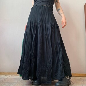 ISSEY MIYAKE HaaT ロングスカート Issey Miyake Haat Heart Black Maxi Skirt Japan Designer Pleated