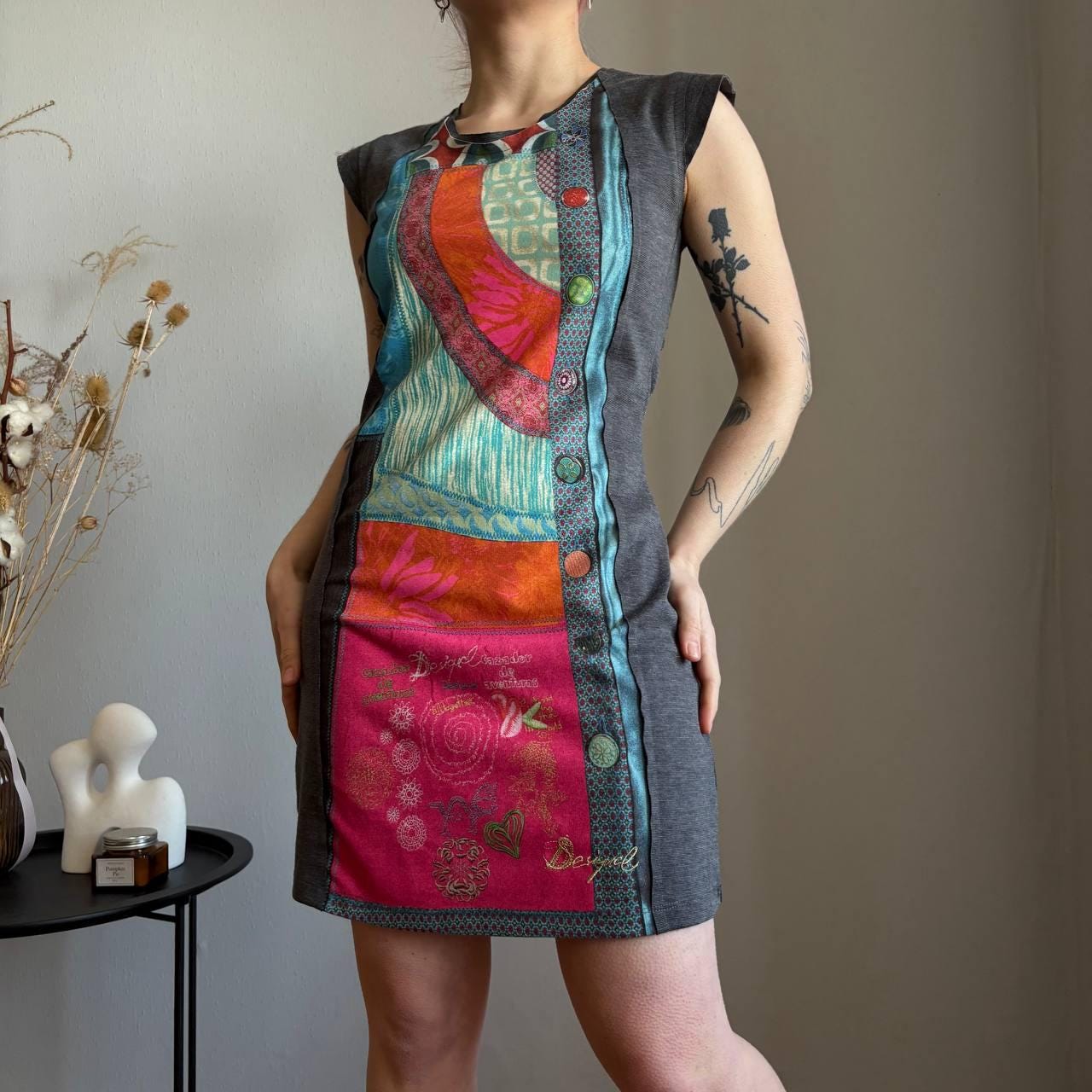 Robe Destructurée Desigual Taille L/40 - Multicouleur Coton - Occasion Très Bon État