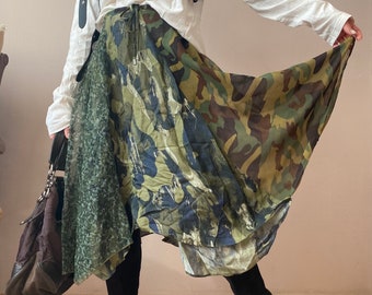 Camo print military asymetrical a-silhouette skirt Diesel ( original)