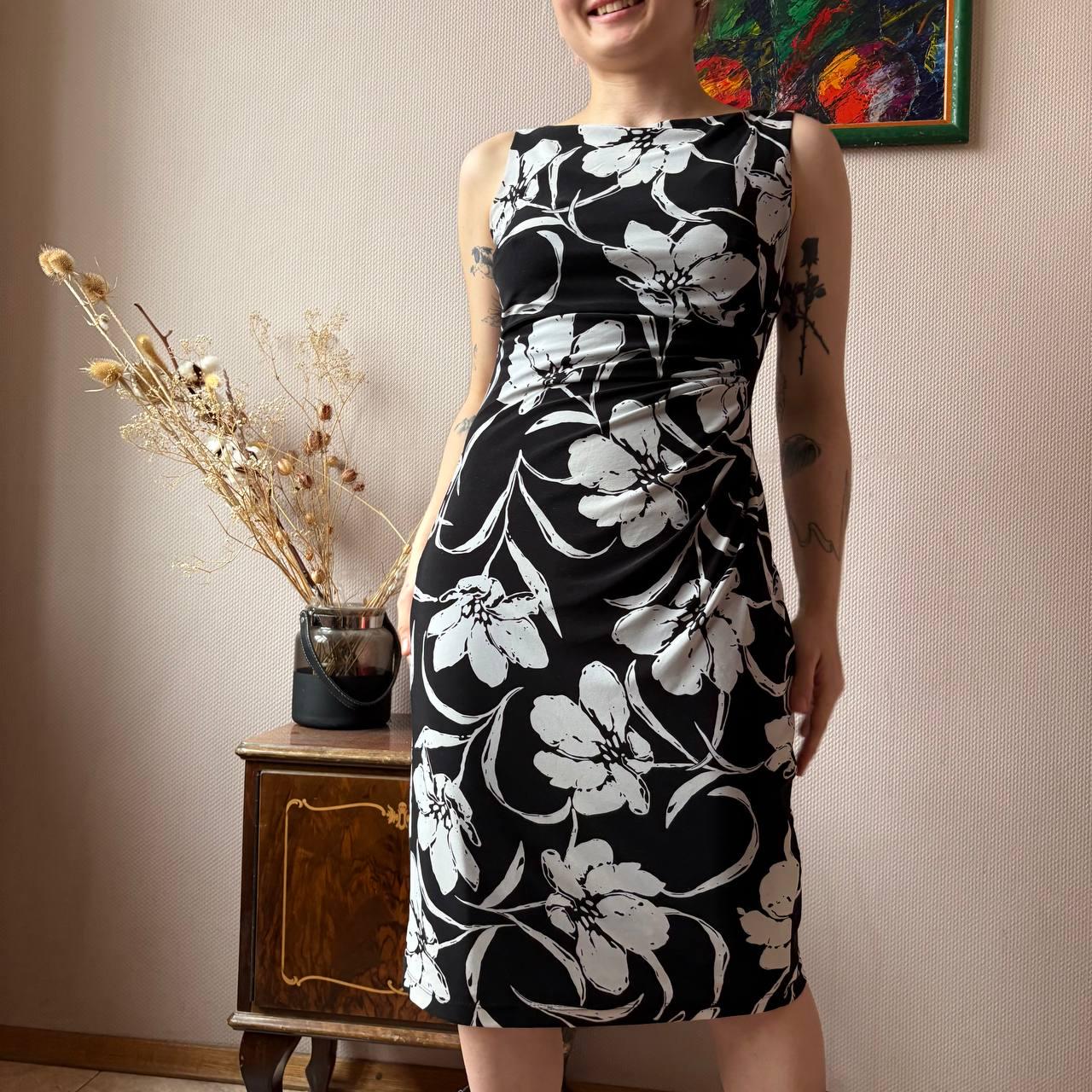 ralph lauren black and white floral dress Y2k Pencil – Elegant Office Ciren Look Size 2 (S) SIZE:LARGE