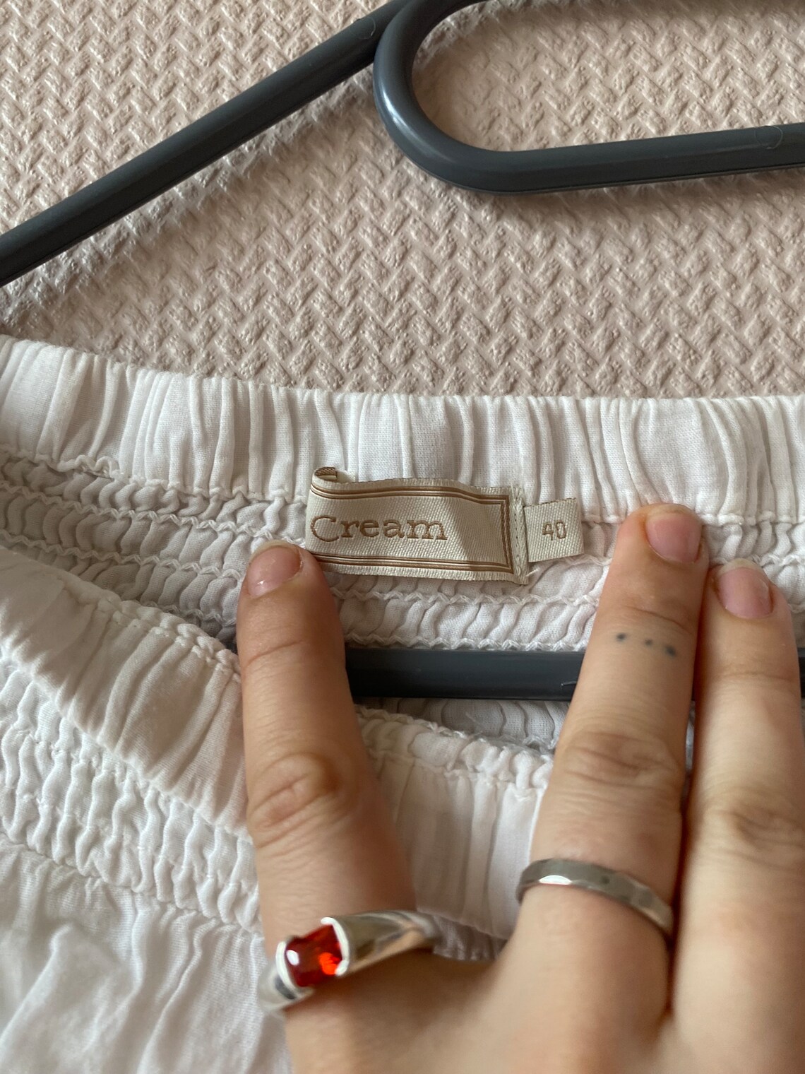 REID ASYM SKIRT - VANILLA