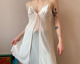 Fairycore Ruffled Bowtie Nightgown - Y2K Marks and Spencer Size 36
