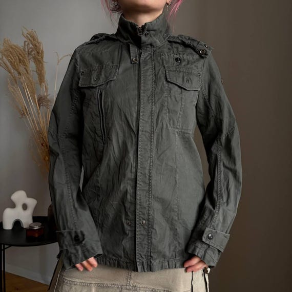 G-star RAW Military Tactical Jacket Y2K Gorpcore Green Utility