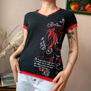 Desigual Body_Maltese T-Shirt Donna - Senza Maniche, Slim Fit, Stampa Artistica In Poliestere