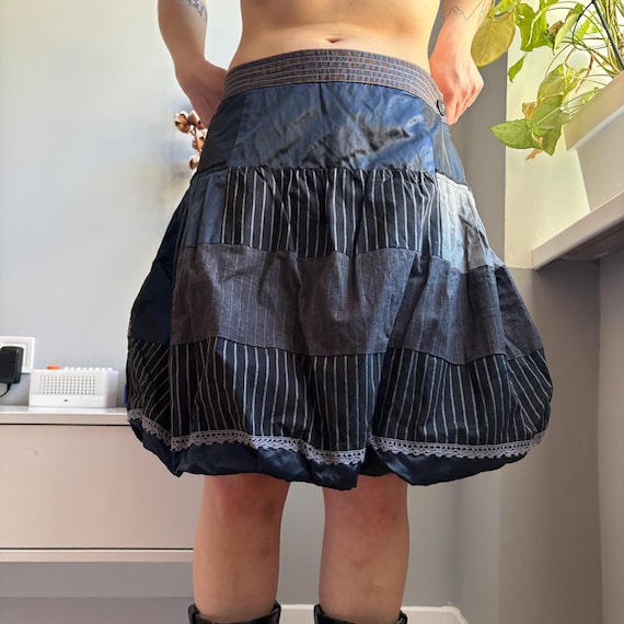 Desigual Patchwork Bubble Skirt | Boho Indie Mini… - image 3