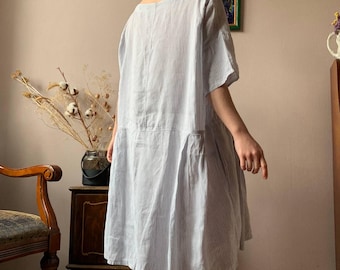 OSKA gestreepte katoenen jurk met lage taille - maat M