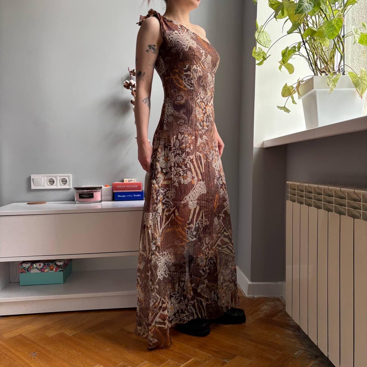 Brown Sheer Dress - Etsy Canada Brown Sheer Dress - Etsy Canada