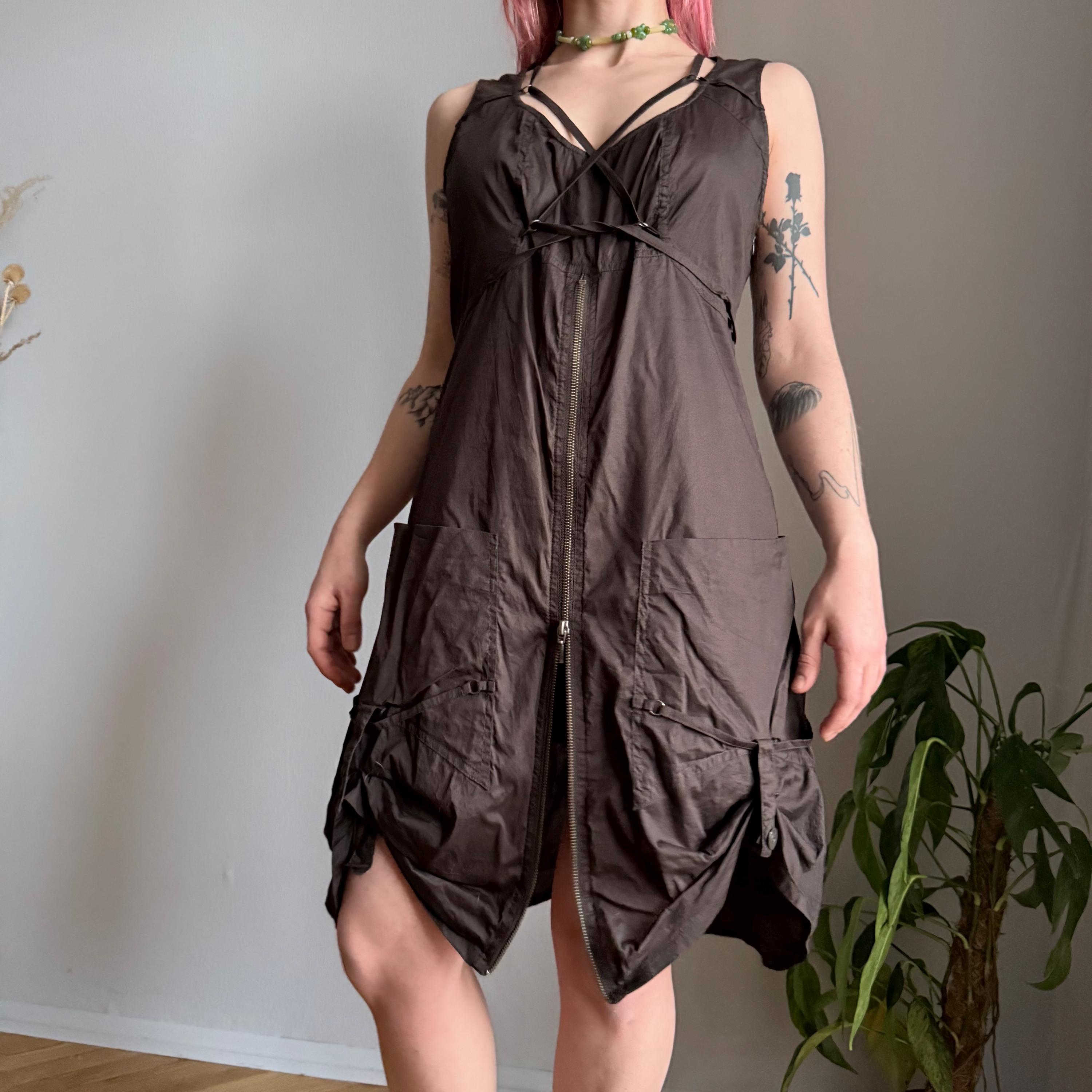 chinese dress ladies Eleanor Denim Cargo Dress