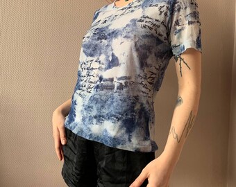 ❤︎‬ ‬ ⸒⸒00s vintage y2k 平成 切り裂きドクロtops Vintage 00s Top - Etsy