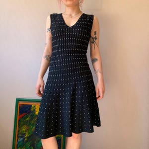Max Studio Vintage Black Stripe Knit Dress: Y2K Indie Midi - Size S - Etsy