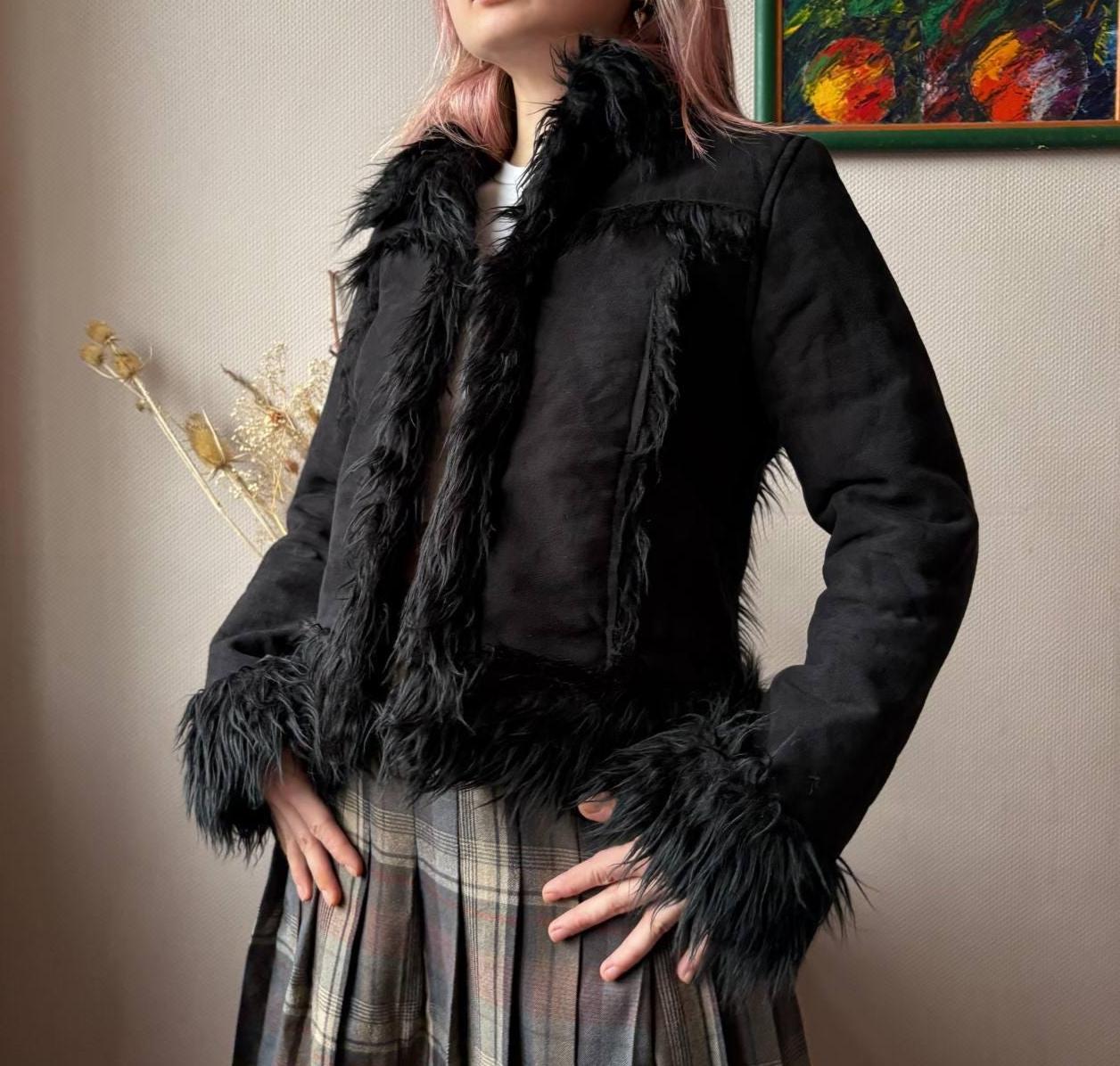 Y2k faux fur jacket - Etsy 日本