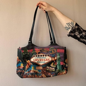 Y2K Las Vegas Neon Print Shoulder Kitsch Casino Beaded Purse - Etsy