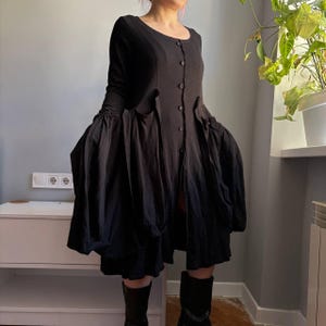 ワンピース RUNDHOLZ BALLOON OPEN SHIRT DRESS _BLACK Rundholz Women Clothing - Etsy