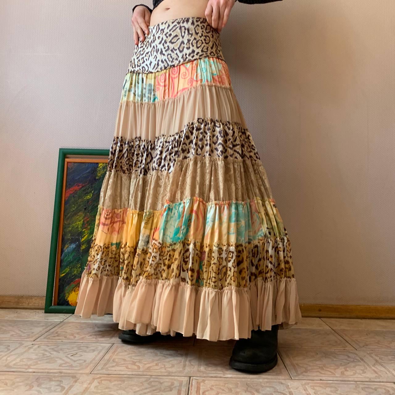 Jupe Serena Kay En Soie 100% Doublée - Taille 40/M, Couleur Bleu-vert, Style à Volants, Occasion TBE