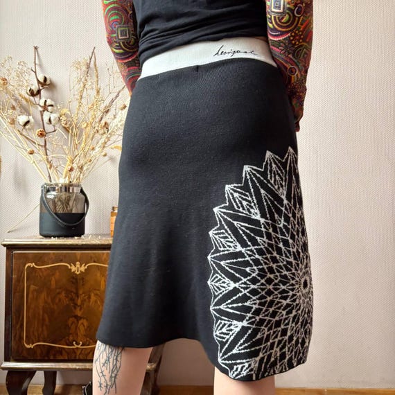 Desigual Geometric Mandala Pattern Wool Blend Kni… - image 2