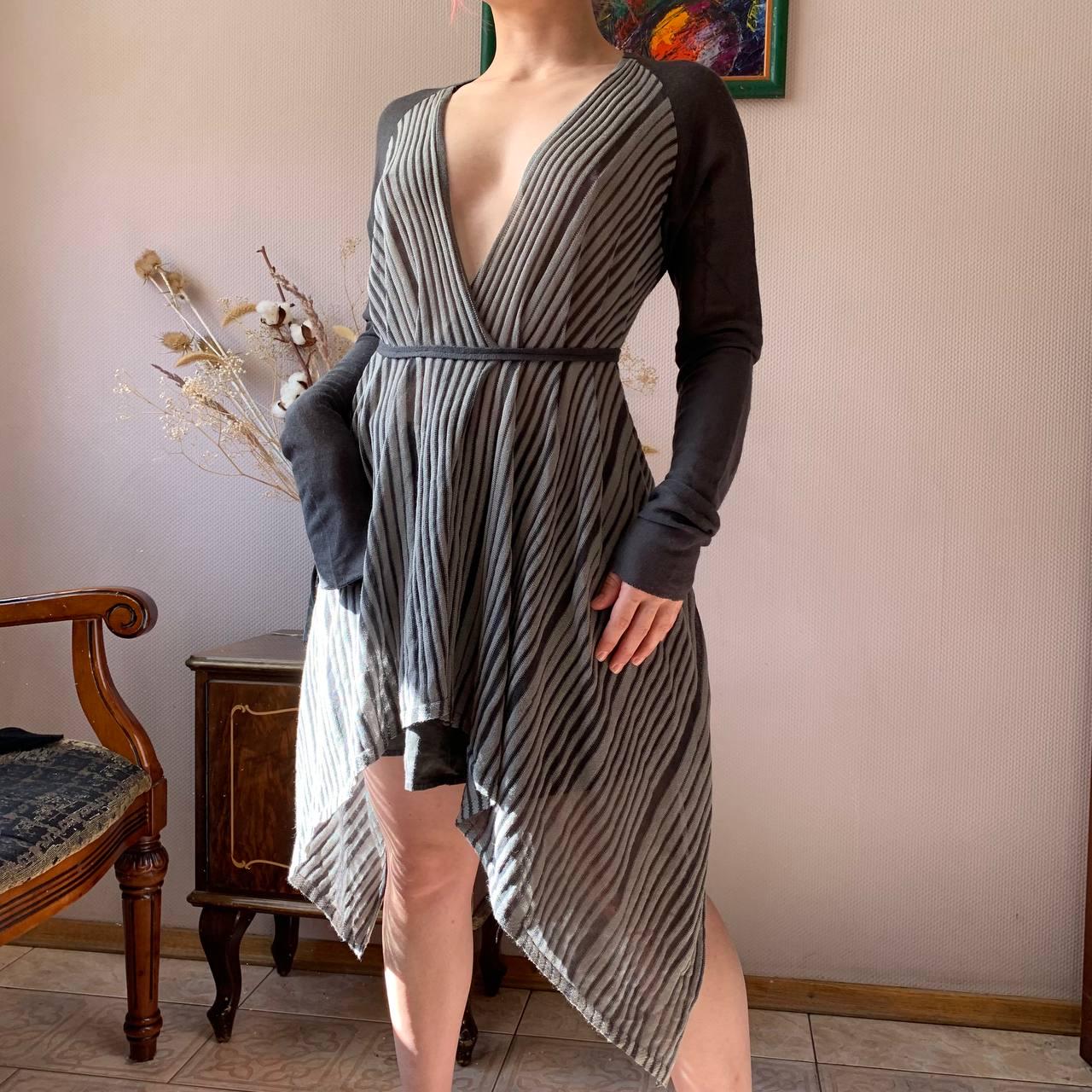 Jupe Boule Drapée Sarah Pacini - Taille T1 (38/40) - Lin Stretch Kaki/vert - Occasion Très Bon état