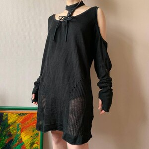 mini skater dress black Mika Button Up Mini Skater Black Dress – Spirit Clothing main image 0