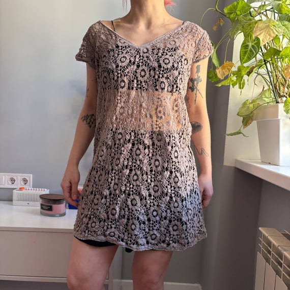 Noa Noa Crochet Lace Mini Dress Boho Sheer Layered Summer Tunic (S) - Etsy New Zealand Noa Noa Crochet Lace Mini Dress Boho Sheer Layered Summer Tunic (S) - Etsy New Zealand