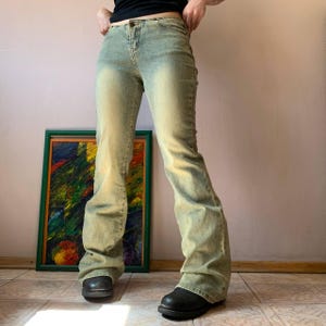 Y2K Edikted Flared Jeans Women’s Size M| Vintage 2000s Low Rise Bootcut Denim | Indie Sleaze Streetwear Retro 90s Grunge Pants