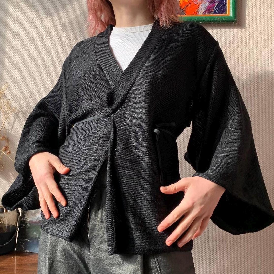 Vintage Kenzo Jungle Kimono Cardigan – Japanese Wool Blend Wrap
