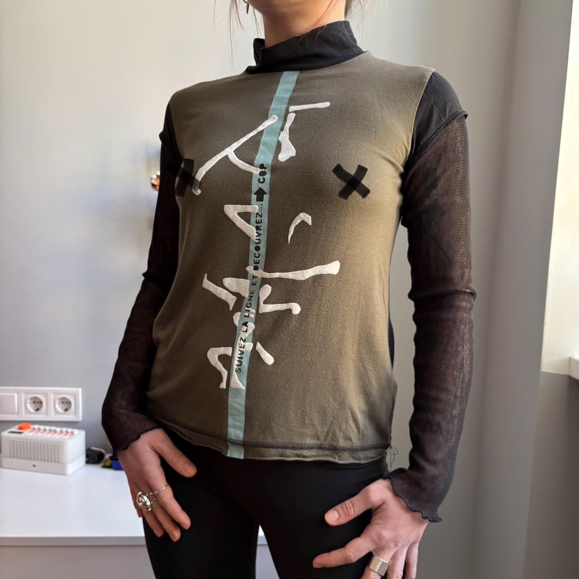 cop.copine France製y2kFairygrange archive Archive Cop Copine Y2K Mesh Top – 90s 00s French Designer Sheer
