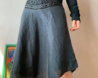Gonna midi asimmetrica ricamata in stile boho: Vintage Y2K Festival H&M Taglia S