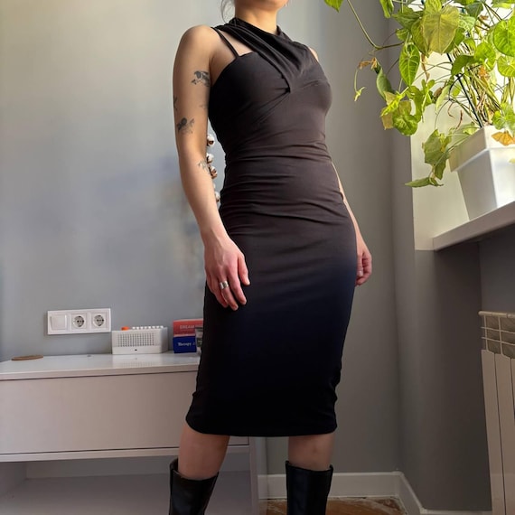 religion black dress Goth Style London Grunge Rock Star Size XXS 90s Clubwear Gown From 99 A-line Princess V Neck Production Time:35 Days making it both elegant
