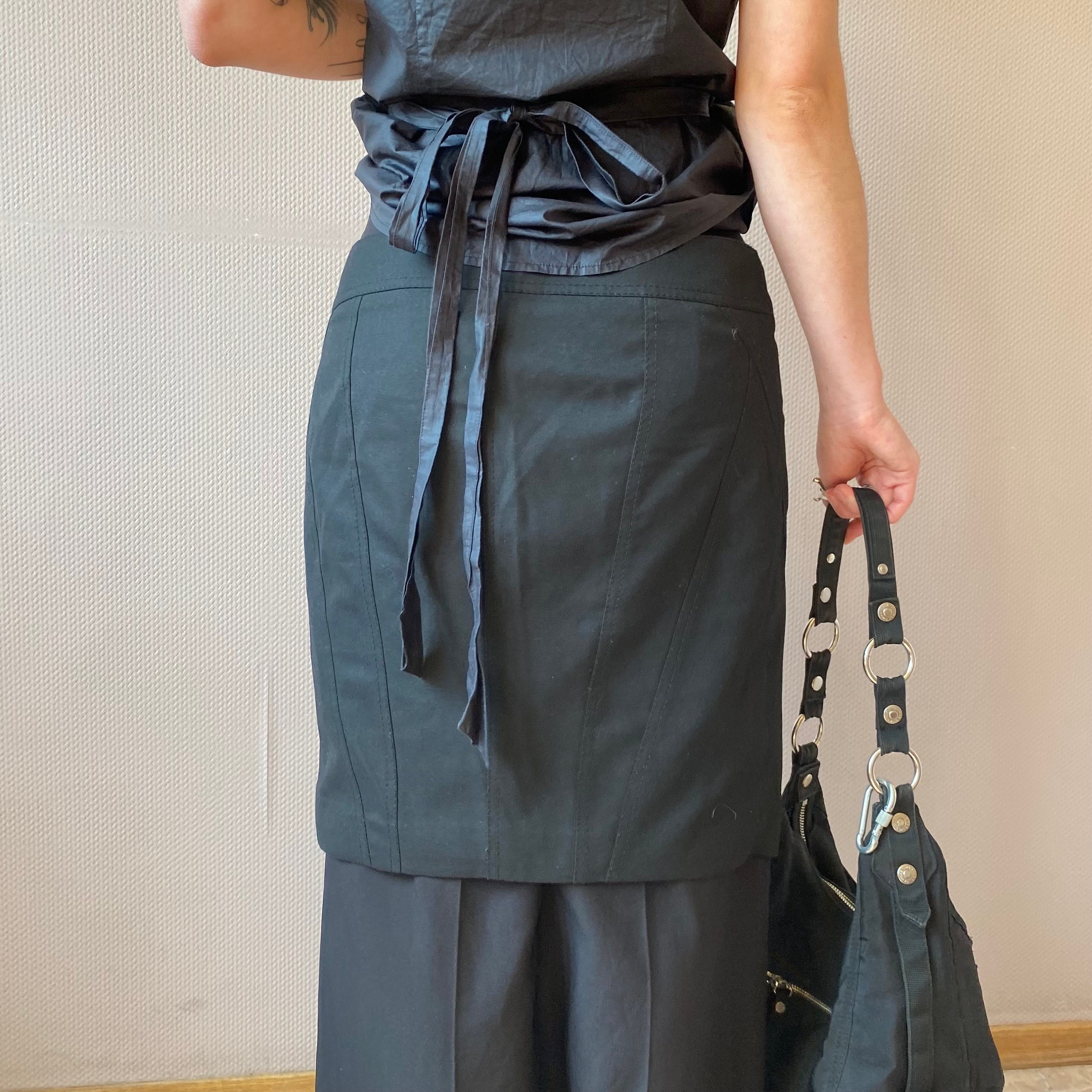 Jupe Crayon Asymétrique Karen Millen - Femme Taille 8 - Noir - Bureau, Travail, Soirée