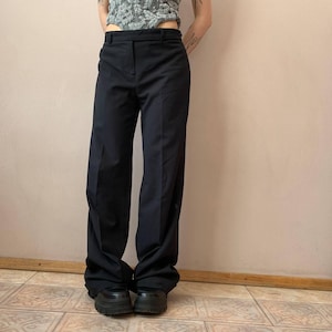 Y2K KOOKAÏ Corpcore Black Wide Leg Pants | Vintage 2000s