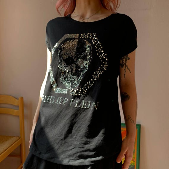 Philipp Plein High End Skull Crystal T-shirt - Etsy