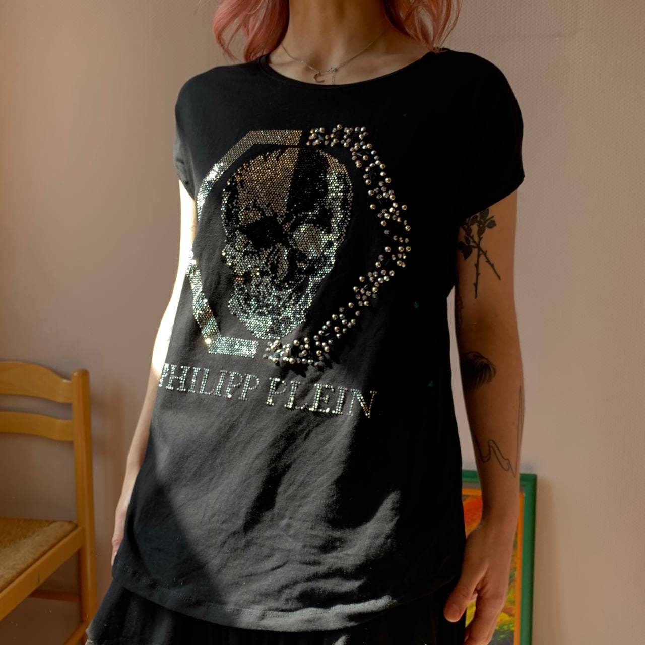 フィリップ・プレインのハイエンド スカル クリスタル Tシャツ - Etsy 日本