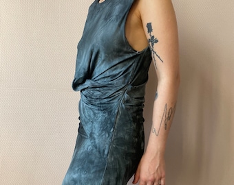 T Alexander Wang DIY Deadstock asymmetrical ruffeld tube midi dress