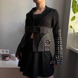 Pianura Studio Avant Garde Jacket Deconstructed Knit Blazer 